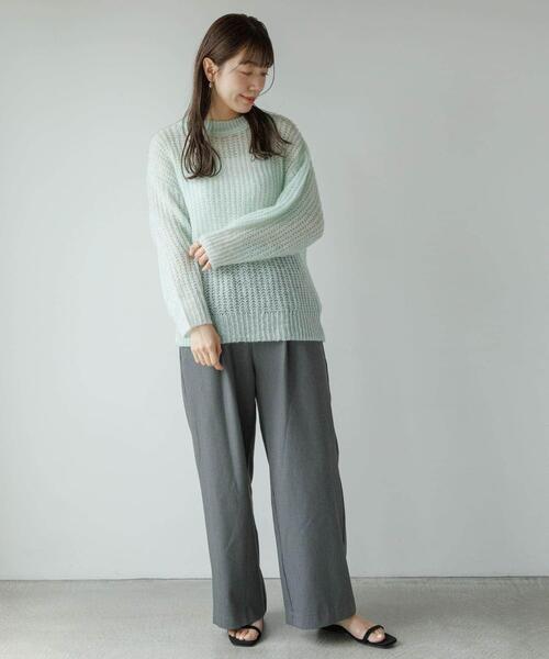 セール】『WEB/一部店舗限定』ヘアリーローゲージニット（ニット