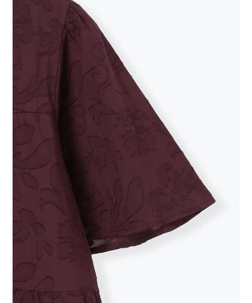 Samansa Mos2 blue(サマンサモスモスブルー)の「花ジャガードティアードワンピース(ワンピース・レディース・ブラウン/ボルドー/ブラック・F)」の12枚目の写真