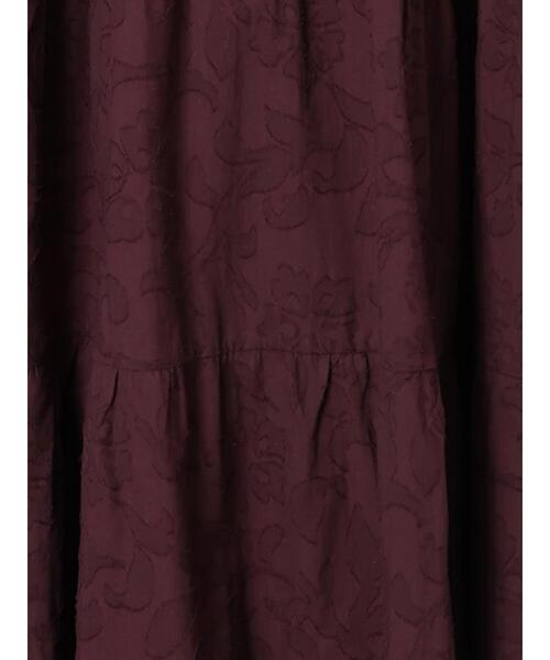 Samansa Mos2 blue(サマンサモスモスブルー)の「花ジャガードティアードワンピース(ワンピース・レディース・ブラウン/ボルドー/ブラック・F)」の15枚目の写真