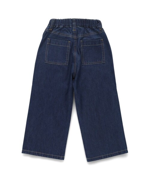 BRANSHES（ブランシェス）の「【綿100％】デニムワイドパンツ（デニムパンツ・キッズ・サックスブルー/ネイビー・140/150/120/90/100/130/110）」の9枚目の写真