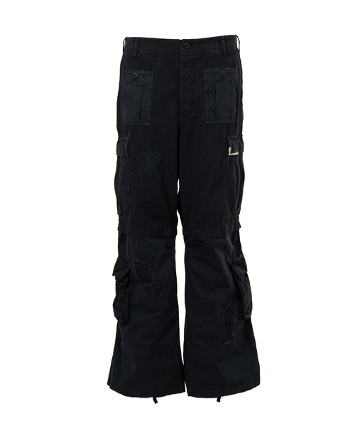 KAMIYA(カミヤ)の「Repaired Ripstop Fatigue Pants(カーゴパンツ・メンズ・カーキ/ベージュ/ブラック・M/L)」の2枚目の写真