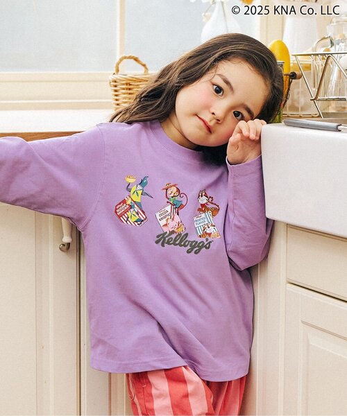 F.O.KIDS(エフオーキッズ)の「【ケロッグ】長袖Tシャツ(Tシャツ/カットソー・キッズ・グリーン/キナリ/パープル/オレンジ・90/100/160/110/120/80/130/140/150)」の15枚目の写真