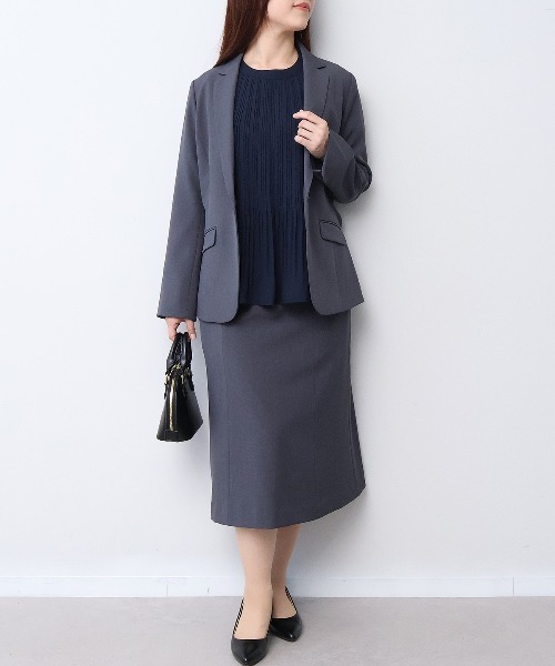 fleur by mint breeze(フルールバイミントブリーズ)の「【L~6L 大きいサイズ】ジョーゼットフロントプリーツプリーツブラウス(シャツ/ブラウス・レディース・ピンク/ネイビー/ブラック系その他/ブラック/ライトグレー・5L/4L/3L/LL)」の9枚目の写真