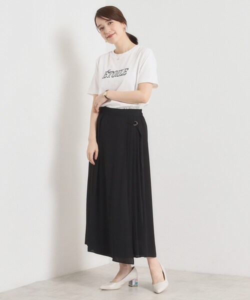 ITS'DEMO(イッツデモ)の「【手洗い可/ウエストゴム】サイドプリーツパンツ(その他パンツ・レディース・ブラック/ダークブラウン/ベージュ・00)」の22枚目の写真