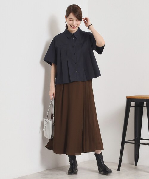 ITS'DEMO(イッツデモ)の「【手洗い可/ウエストゴム】サイドプリーツパンツ(その他パンツ・レディース・ブラック/ダークブラウン/ベージュ・00)」の16枚目の写真