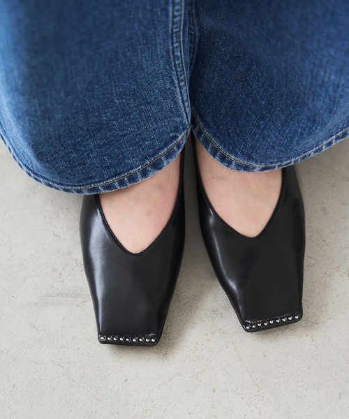 LE TALON（ルタロン）の「スクエアスタッズバブーシュ（その他シューズ・レディース・ブラウン/マスタード/ブラック系その他・24cm/23.5cm/23cm/22.5cm/22cm/25.5cm/25cm/24.5cm）」の13枚目の写真