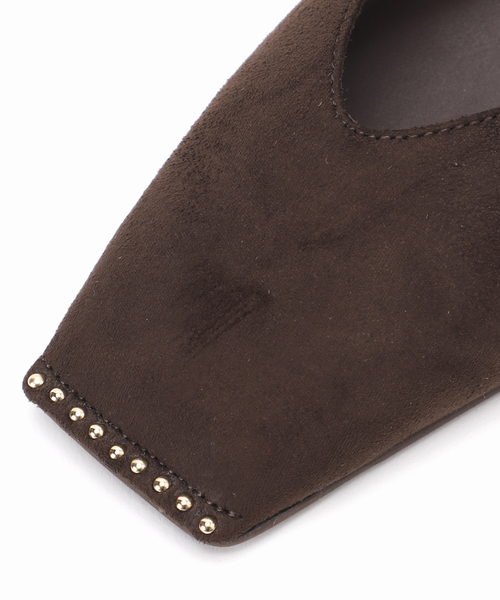 LE TALON（ルタロン）の「スクエアスタッズバブーシュ（その他シューズ・レディース・ブラウン/マスタード/ブラック系その他・24cm/23.5cm/23cm/22.5cm/22cm/25.5cm/25cm/24.5cm）」の5枚目の写真