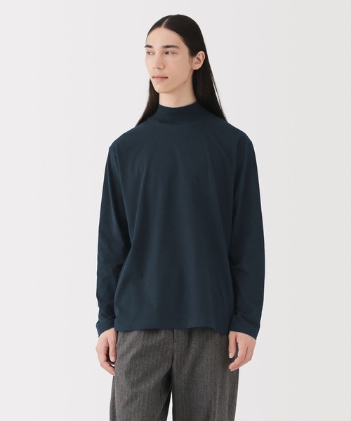 無印良品(ムジルシリョウヒン)の「紳士 起毛ハイネック長袖Tシャツ(Tシャツ/カットソー・メンズ・ブラック/グレー/チャコールグレー/ネイビー/バーガンディー/ホワイト・S/M/L/XL/XS/XXL)」の5枚目の写真