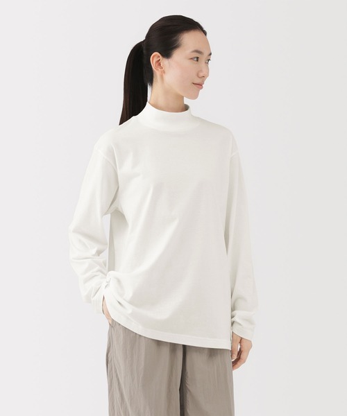 無印良品(ムジルシリョウヒン)の「紳士 起毛ハイネック長袖Tシャツ(Tシャツ/カットソー・メンズ・ブラック/グレー/チャコールグレー/ネイビー/バーガンディー/ホワイト・S/M/L/XL/XS/XXL)」の7枚目の写真