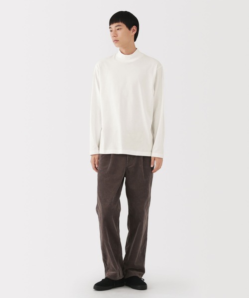 無印良品(ムジルシリョウヒン)の「紳士 起毛ハイネック長袖Tシャツ(Tシャツ/カットソー・メンズ・ブラック/グレー/チャコールグレー/ネイビー/バーガンディー/ホワイト・S/M/L/XL/XS/XXL)」の8枚目の写真