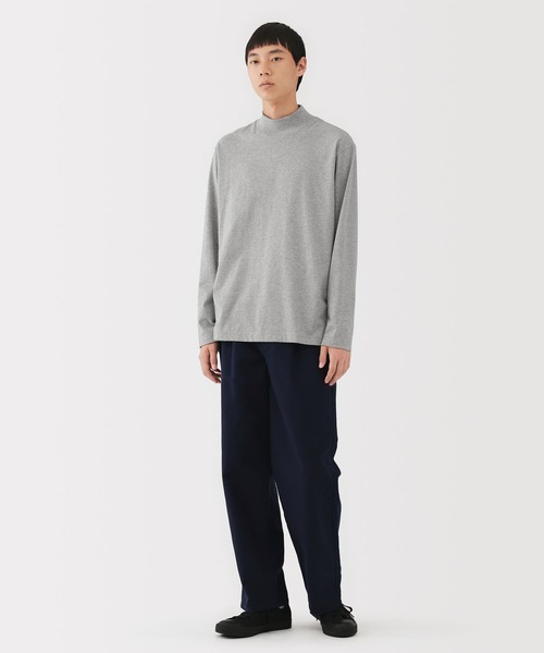 無印良品(ムジルシリョウヒン)の「紳士 起毛ハイネック長袖Tシャツ(Tシャツ/カットソー・メンズ・ブラック/グレー/チャコールグレー/ネイビー/バーガンディー/ホワイト・S/M/L/XL/XS/XXL)」の19枚目の写真