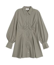 CALNAMUR | ギャザリングシャツミニワンピース(シャツワンピース)