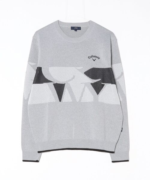セール】キャロウェイ ロゴジャカードクルーネックニット（ニット