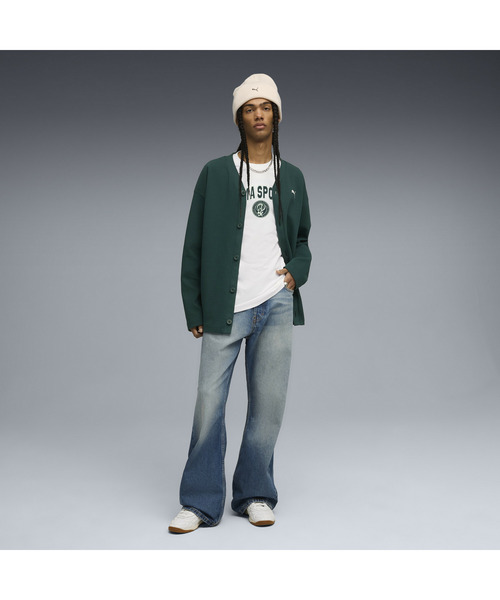 PUMA（プーマ）の「PUMA プーマ メンズ ワードローブ ESS リラックスド ジャガード カーディガ（スウェット・メンズ・ブラック/ダークグリーン・MEDIUM/LARGE/X-LARGE/XX-LARGE/SMALL）」の8枚目の写真