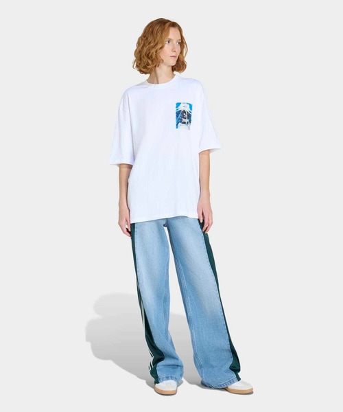 ★新品・アメリカ限定★【アディダスオリジナルス】デニム トレフォイル キャップ 男女兼用 アディダス パンツ adidas originals DENIM 3S TP デニム スリー ストライプ トラックパンツ レディース ルーズフィット  ブルー 2530 2630 2730 KSP76 JD2574