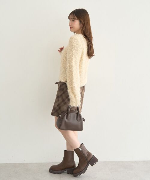 ORiental TRaffic(オリエンタルトラフィック)の「ORiental TRaffic サイドジップブーツ(ブーツ・レディース・ブラウン/ブラック・S/M/L/LL)」の5枚目の写真