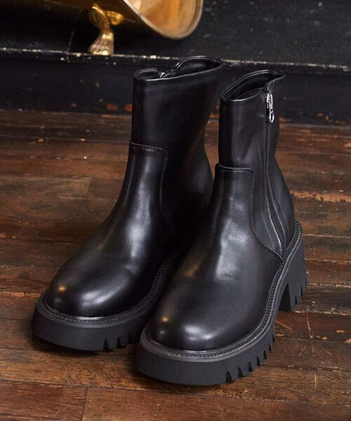 ORiental TRaffic(オリエンタルトラフィック)の「ORiental TRaffic サイドジップブーツ(ブーツ・レディース・ブラウン/ブラック・S/M/L/LL)」の22枚目の写真