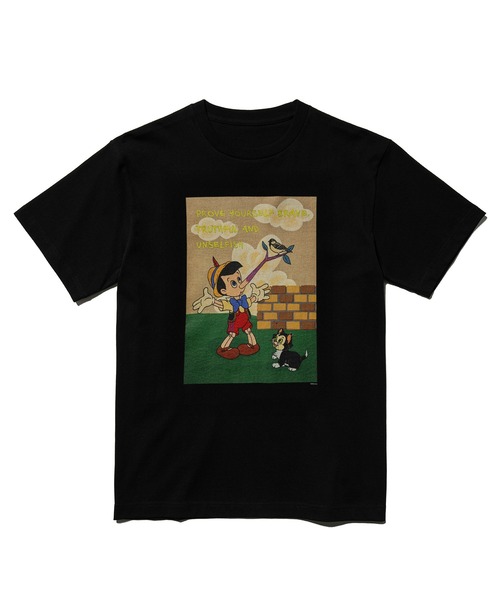 Disney(ディズニー)の「Pinocchio / T-shirt Designed by Koichiro Takagi(Tシャツ/カットソー・メンズ・ブラック/ホワイト・XX-LARGE/X-LARGE/LARGE/MEDIUM)」の1枚目の写真