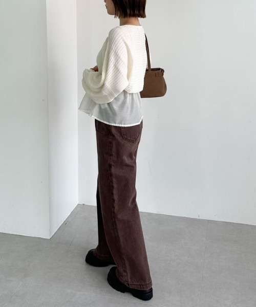 archives（アルシーヴ）の「ドッキングペプラムニットボレロアンサンプル（アンサンブル・レディース・グレー/アイボリー/ブラック・MEDIUM）」の17枚目の写真