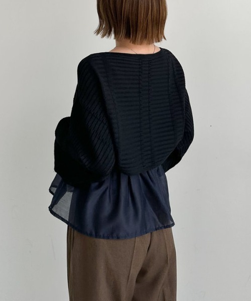 archives（アルシーヴ）の「ドッキングペプラムニットボレロアンサンプル（アンサンブル・レディース・グレー/アイボリー/ブラック・MEDIUM）」の21枚目の写真