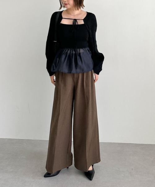 archives（アルシーヴ）の「ドッキングペプラムニットボレロアンサンプル（アンサンブル・レディース・グレー/アイボリー/ブラック・MEDIUM）」の22枚目の写真