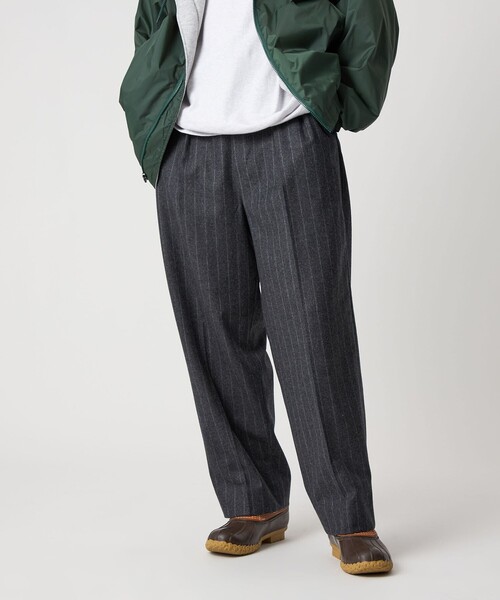 Steven Alan＞ ウール フラノ インツープリーツ ドレス トラウザーズ