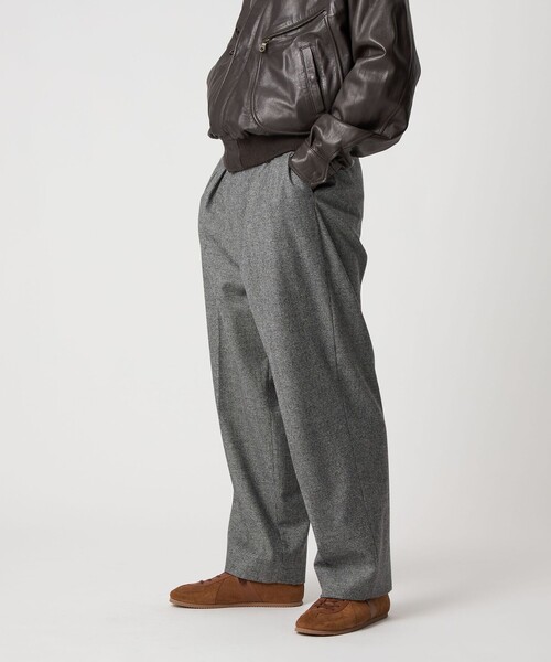 Steven Alan＞ ウール フラノ インツープリーツ ドレス