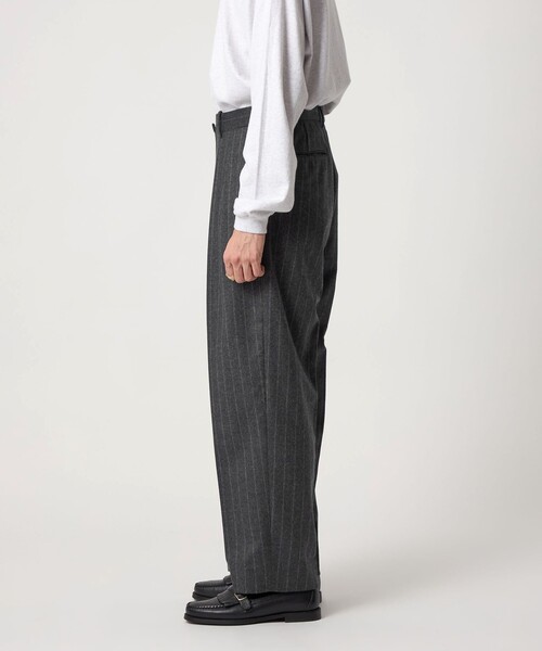 Steven Alan＞ ウール フラノ インツープリーツ ドレス