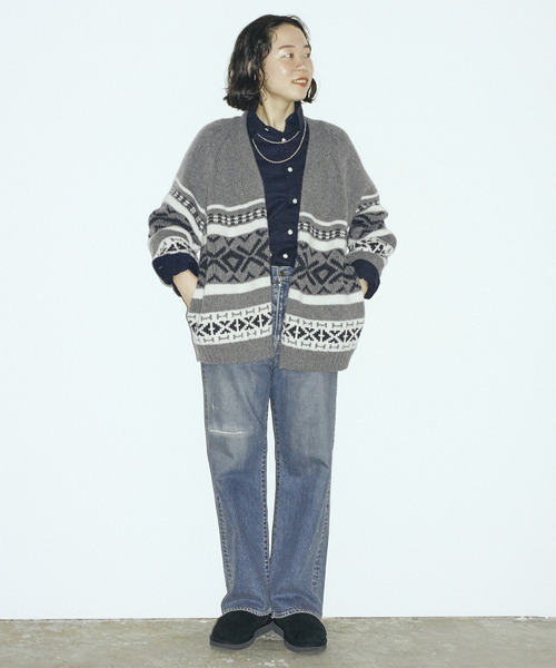 FRAMeWORK（フレームワーク）の「ジャガードカーディガン（カーディガン/ボレロ・レディース・グレー/アイボリー・FREE）」の15枚目の写真