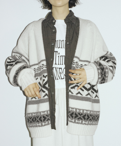 FRAMe WORK ジャガードジップカーディガン 未使用級】フレームワーク