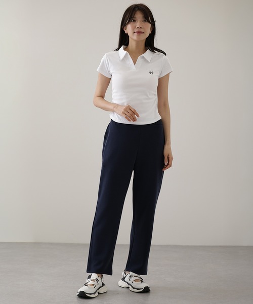 Lace Ladies（レースレディース）の「選べるサイズ レングス ソリッドカラー セミワイド ストレート イージー パンツ（その他パンツ・レディース・ブラック/ネイビー・155/160/165）」の10枚目の写真