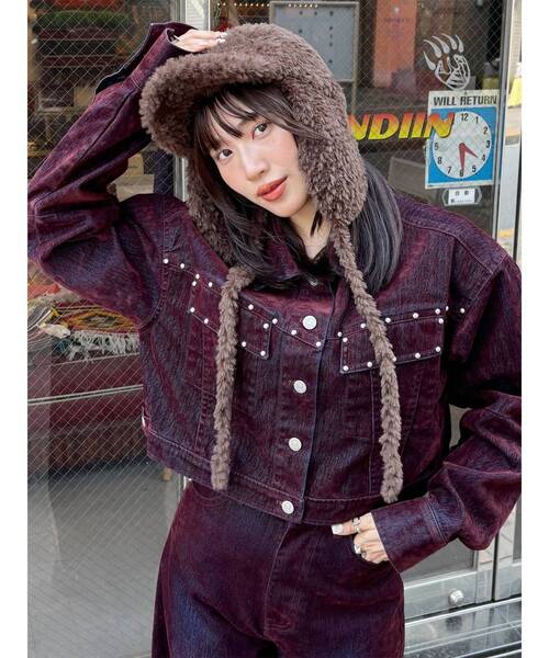 MURUA（ムルーア）の「フライトニットファーキャップ（キャップ・レディース・ブラウン・FREE）」の11枚目の写真