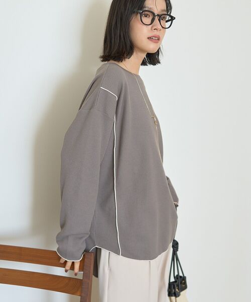 ワッフル配色メロープルオーバー（Tシャツ/カットソー）｜AMERICAN