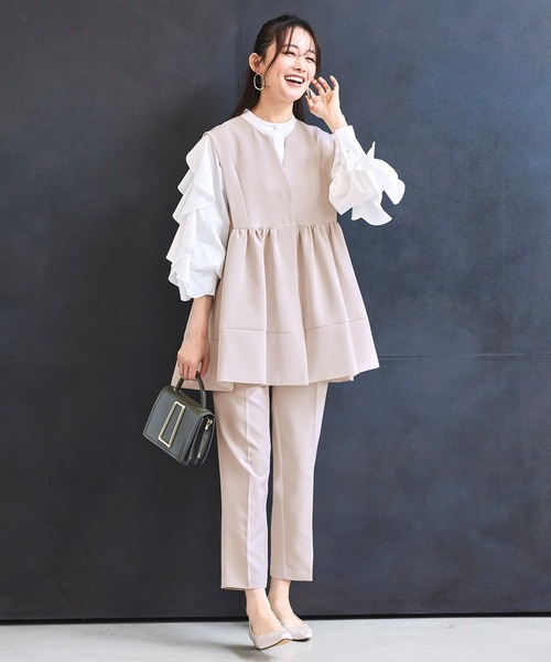 RUIRUE BOUTIQUE（ルイルエブティック）の「ペプラム ジレ ＆ フリル