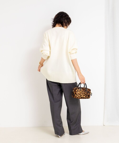 NOLLEY’S Sophi（ノーリーズソフィ）の「《セットアップ対応》ウォッシャブルサイロトロピカルワイドパンツ（その他パンツ・レディース・ネイビー/チャコールグレー/ブラウン・38/36/34）」の6枚目の写真