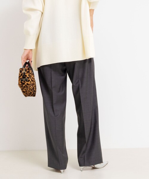 NOLLEY’S Sophi（ノーリーズソフィ）の「《セットアップ対応》ウォッシャブルサイロトロピカルワイドパンツ（その他パンツ・レディース・ネイビー/チャコールグレー/ブラウン・38/36/34）」の8枚目の写真