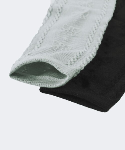 BRANSHES(ブランシェス)の「リボンフロートスパッツ&ソックスセット(ソックス/靴下・キッズ・グレー/ブラック・95/85/120/105/135)」の7枚目の写真