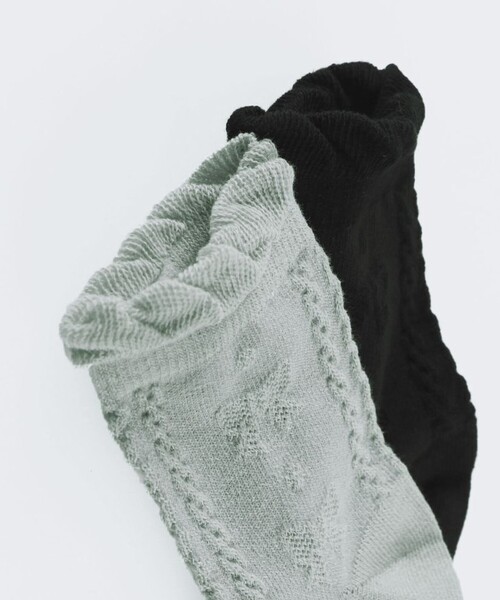 BRANSHES(ブランシェス)の「リボンフロートスパッツ&ソックスセット(ソックス/靴下・キッズ・グレー/ブラック・95/85/120/105/135)」の6枚目の写真