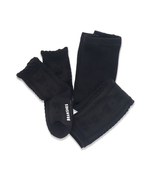 BRANSHES(ブランシェス)の「リボンフロートスパッツ&ソックスセット(ソックス/靴下・キッズ・グレー/ブラック・95/85/120/105/135)」の5枚目の写真