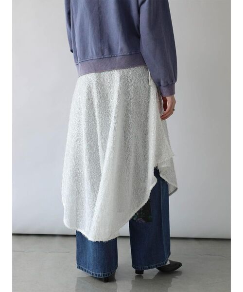 :ETHROF(イーサオブ)の「SEQUINS FRINGE WRAP SKIRT(スカート・レディース・ライトブルー/ブラック/オフホワイト・MEDIUM)」の9枚目の写真