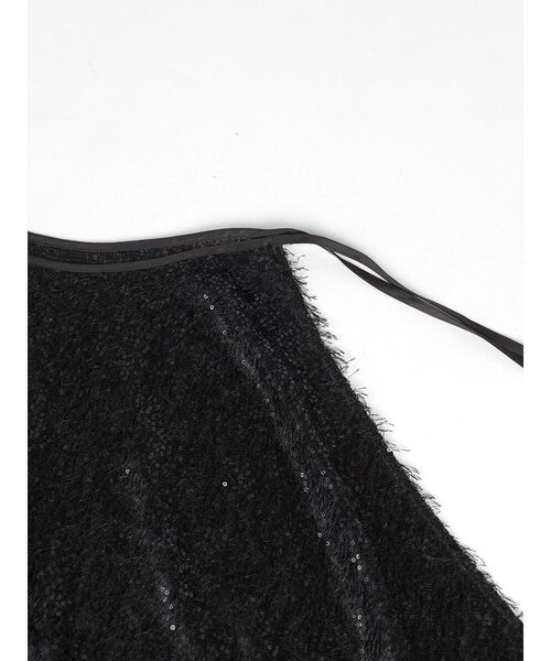 :ETHROF(イーサオブ)の「SEQUINS FRINGE WRAP SKIRT(スカート・レディース・ライトブルー/ブラック/オフホワイト・MEDIUM)」の16枚目の写真
