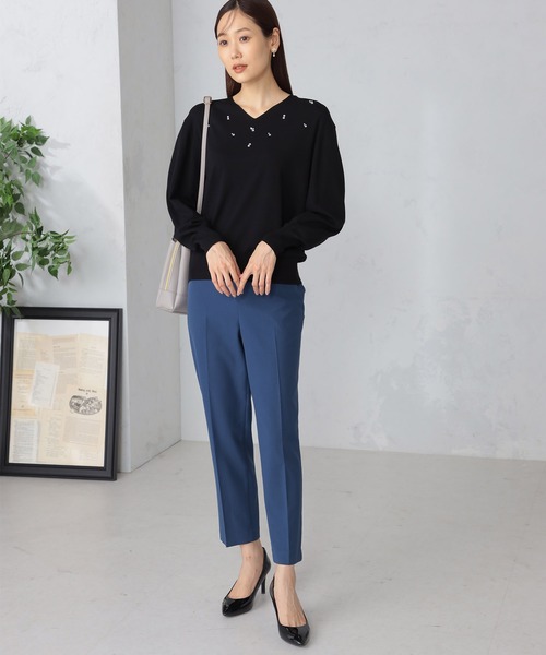 GALLORIA（ギャローリア）の「【キレメクパンツ】2WAYストレッチ　テーパードパンツ（その他パンツ・レディース・モカ/ネイビー/グレー/ブルー・S/M/L/LL）」の20枚目の写真