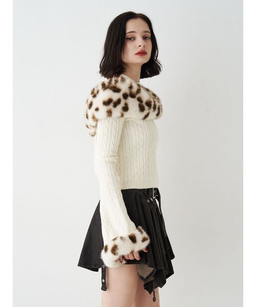 ファードッキングオフショルニット（ニット/セーター）｜jouetie