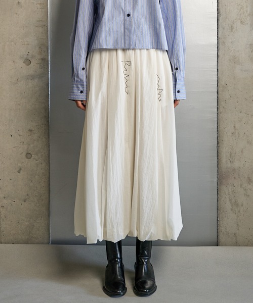 RUMCHE(ラムシェ)の「Stitch Balloon Skirt / ステッチバルーンスカート(スカート・レディース・ホワイト/ブラック・FREE)」の19枚目の写真