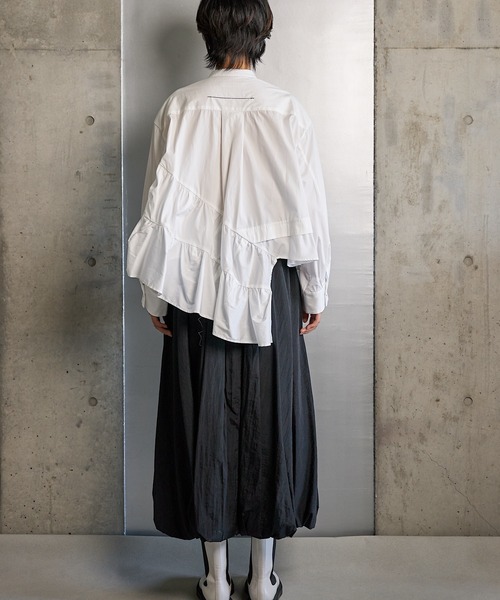 RUMCHE(ラムシェ)の「Stitch Balloon Skirt / ステッチバルーンスカート(スカート・レディース・ホワイト/ブラック・FREE)」の13枚目の写真