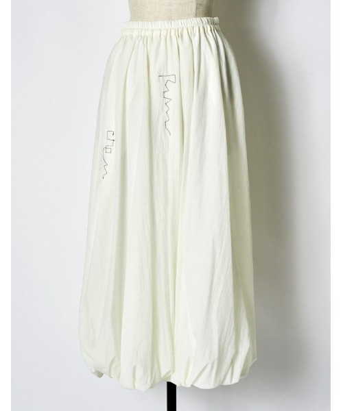 RUMCHE(ラムシェ)の「Stitch Balloon Skirt / ステッチバルーンスカート(スカート・レディース・ホワイト/ブラック・FREE)」の15枚目の写真