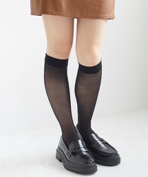 伝線しにくい30デニールハイソックス丈