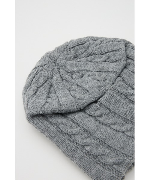 LAGUA GEM(ラグアジェム)の「BROOCH POINT KNIT キャップ(ニットキャップ/ビーニー・レディース・ブラック/グレー・FREE)」の11枚目の写真