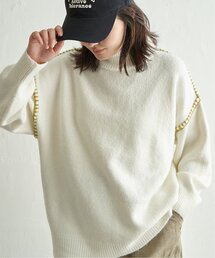 VENCEEXCHANGE（ヴァンスエクスチェンジ）の「配色ハンドステッチプルオーバー（ニット/セーター）」