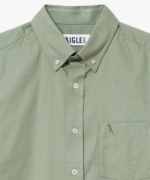 AIGLE（エーグル）の「フランネルボタンダウンシャツ（シャツ/ブラウス・メンズ・ダークグレー/セージグリーン・XL/S/M/L）」の16枚目の写真